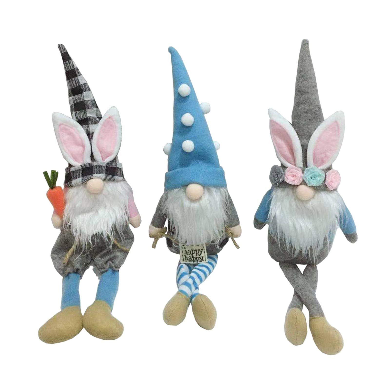 Easter Gnome & Rabbit Faceless Doll Decor - Farmhouse Bedroom, Living Room, Desktop Decorations for Spring & Holiday Home Decor | Perfect for Easter Gifts, Party Decor, and Seasonal Home Styling