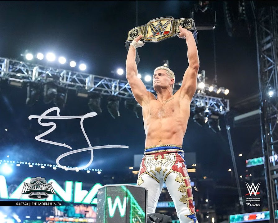Authentic Cody Rhodes Signed 8x10 WWE Wrestlemania 40 Photo - Limited Edition Collectible - Perfect for Wrestling Fans, Sports Memorabilia Displays & Man Cave Decor