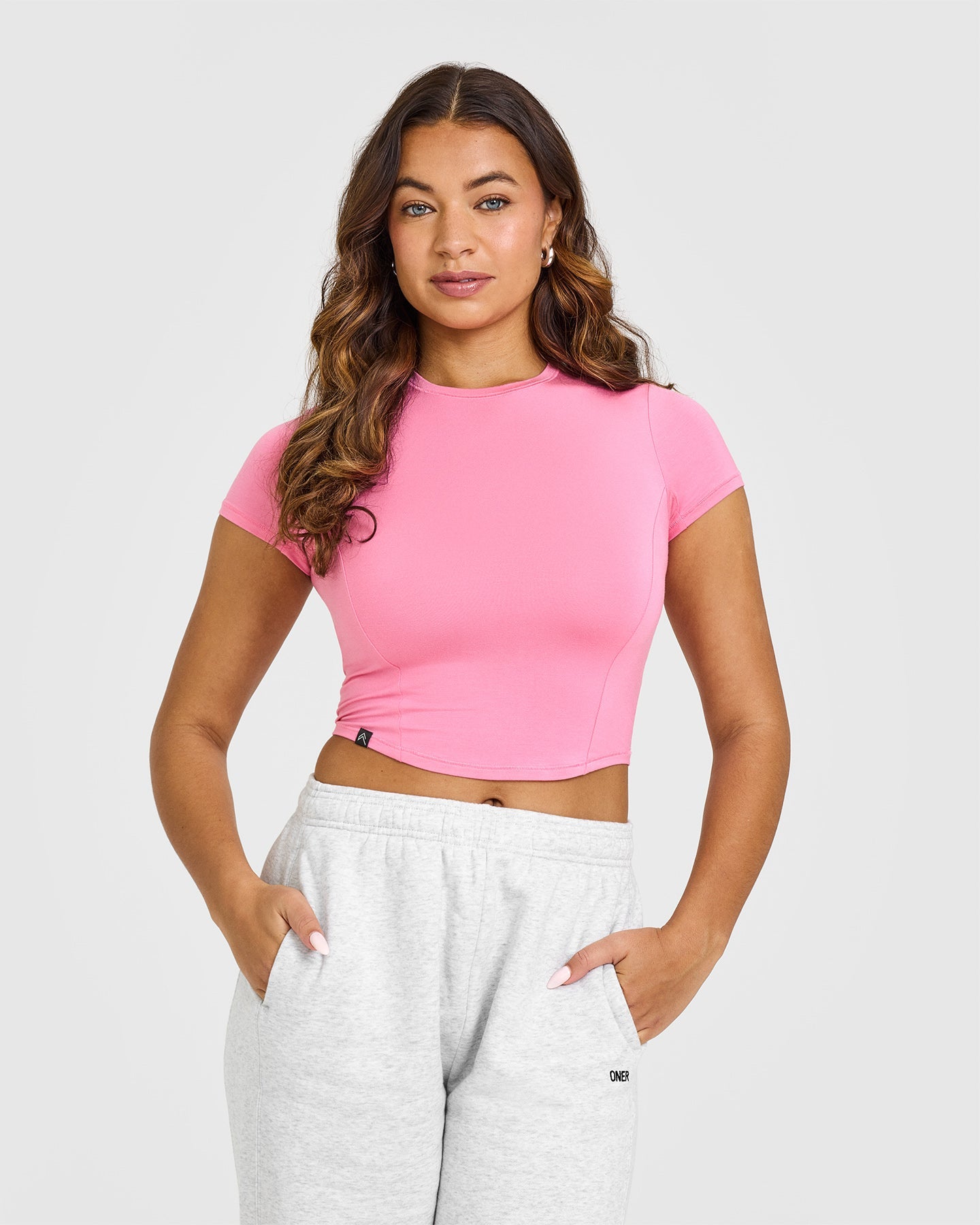Mellow™ Soft Mid Short Sleeve T-Shirt for Women - Comfortable Cotton Blend Peony Pink Top | Perfect for Casual Wear, Summer Outfits & Everyday Comfort