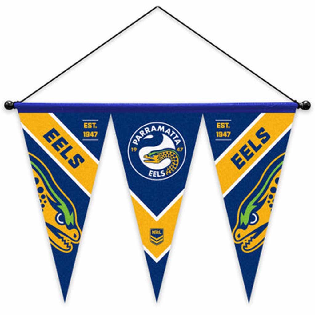 Parramatta Eels Multi Pennant - Premium Rugby League Team Banner for Home & Office Decor - Perfect for Game Day, Sports Bars, and Fan Cave Displays