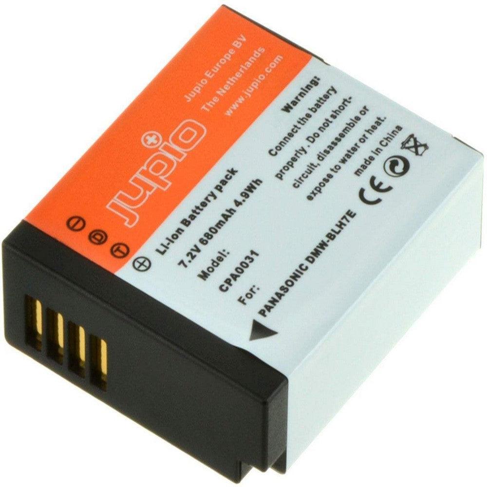 Jupio Replacement Camera Battery for Panasonic DMW-BLH7E 7.2V 680mAh - Compatible with Lumix Cameras for Travel & Photography