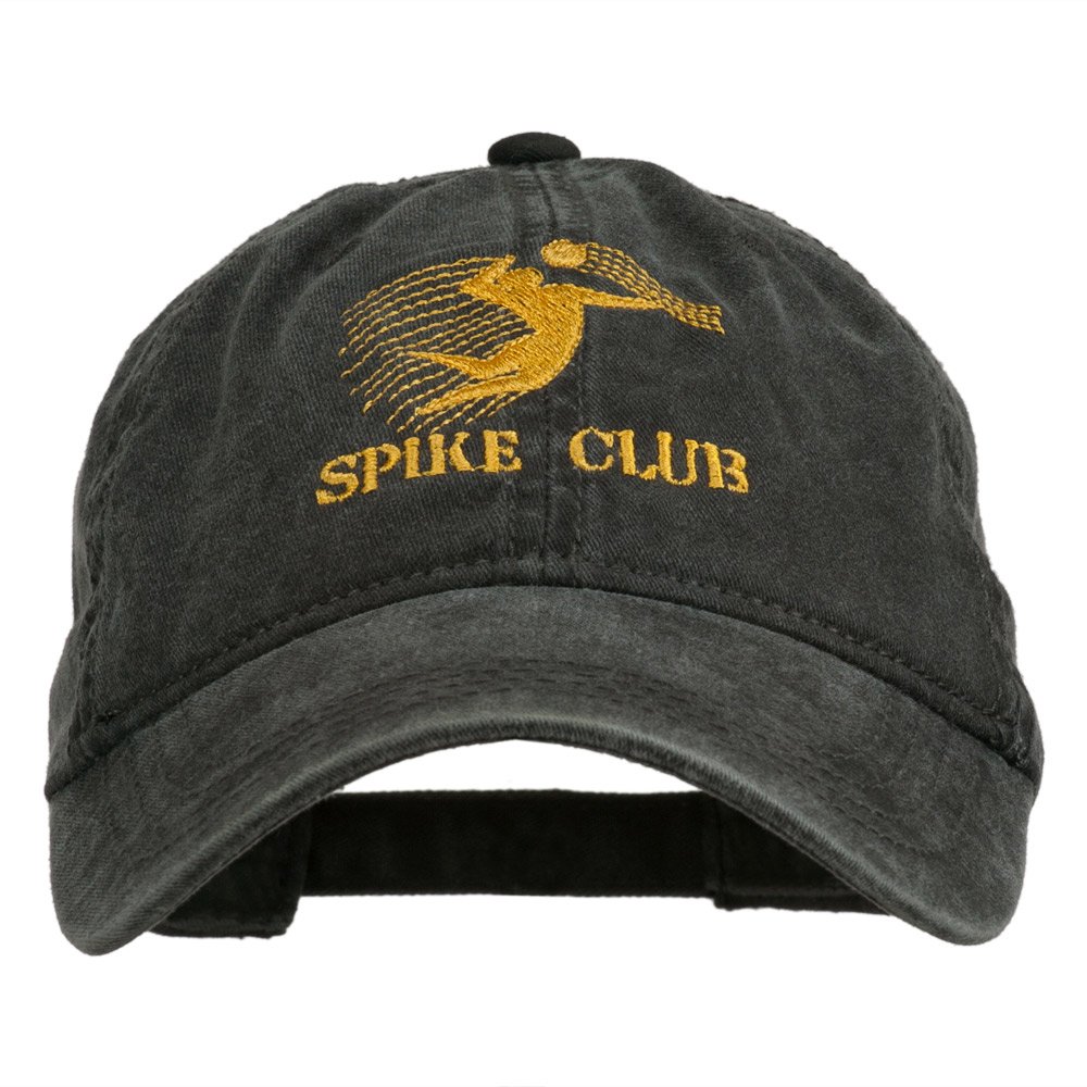 Spike Club Men's Volleyball Embroidered Washed Baseball Cap - Perfect for Volleyball Games, Training & Outdoor Sports