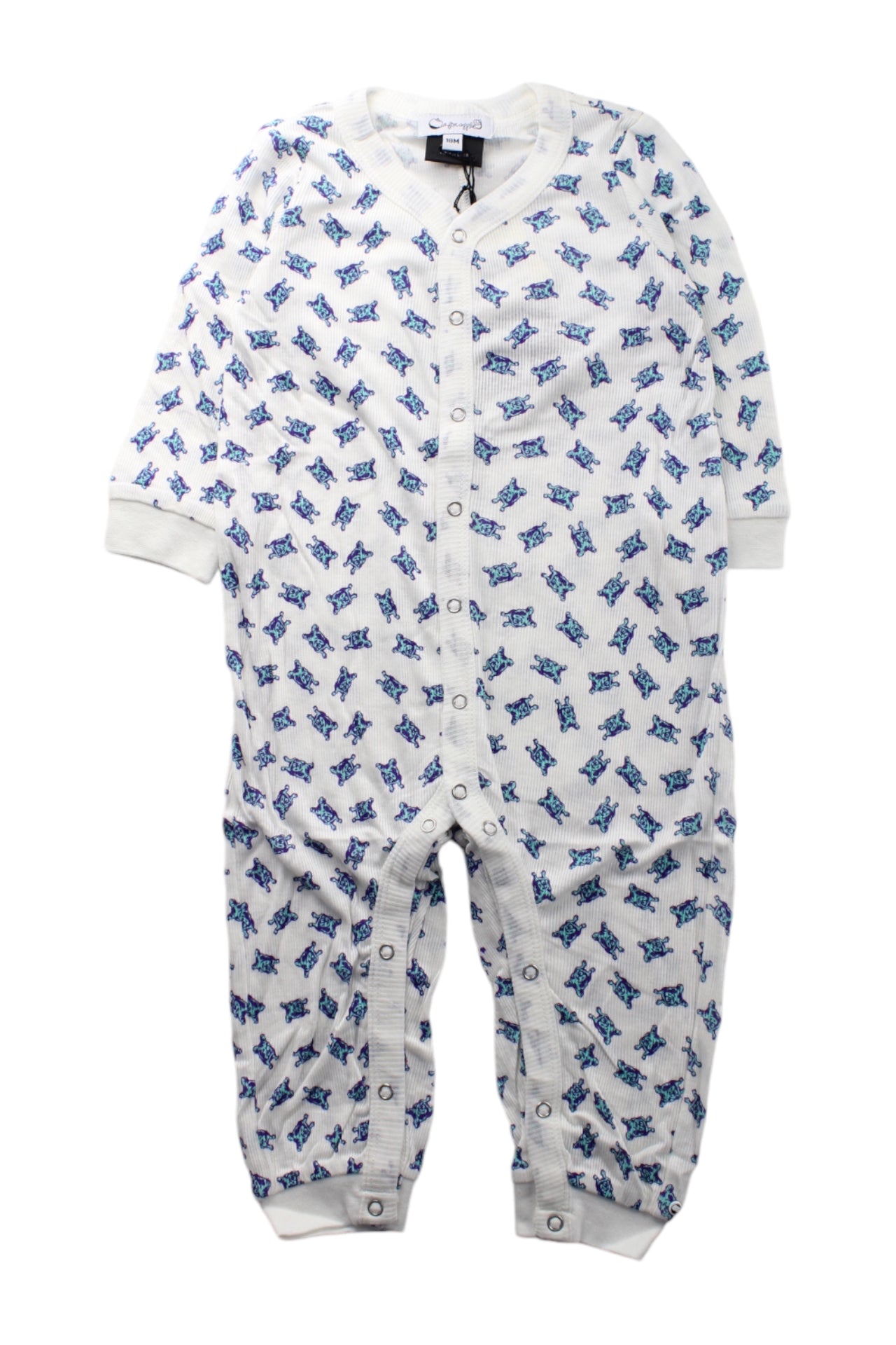 Long Sleeve Jumpsuit for Baby Girls 12-18 Months | A for Apple Print | Cute Outfit for Playdates, Family Photos & Everyday Wear