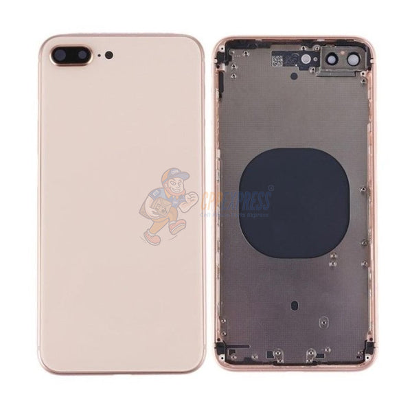 Original iPhone 8 Plus Back Glass Housing Replacement - Pre-Installed Small Parts & Premium Gold Finish | Compatible with iPhone 8 Plus | DIY Repair & Phone Protection Solution