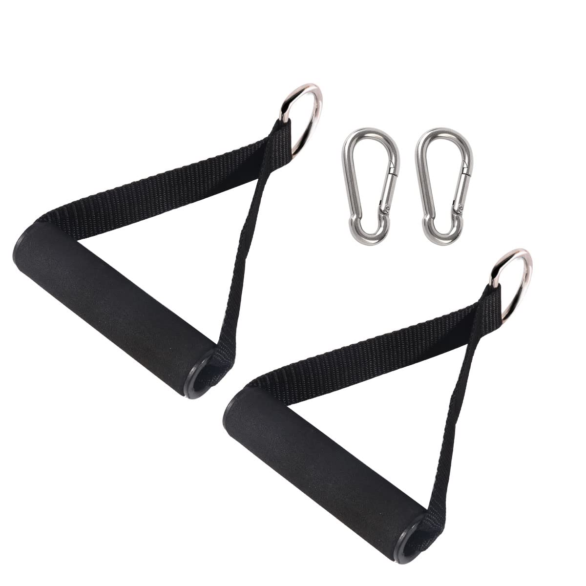 Premium Exercise Pull Handles - Dense Foam Grip Resistance Band Handles for Strength Training, Pilates & Yoga - Durable Workout Equipment Replacement for Home Gym, Fitness Studio & Physical Therapy