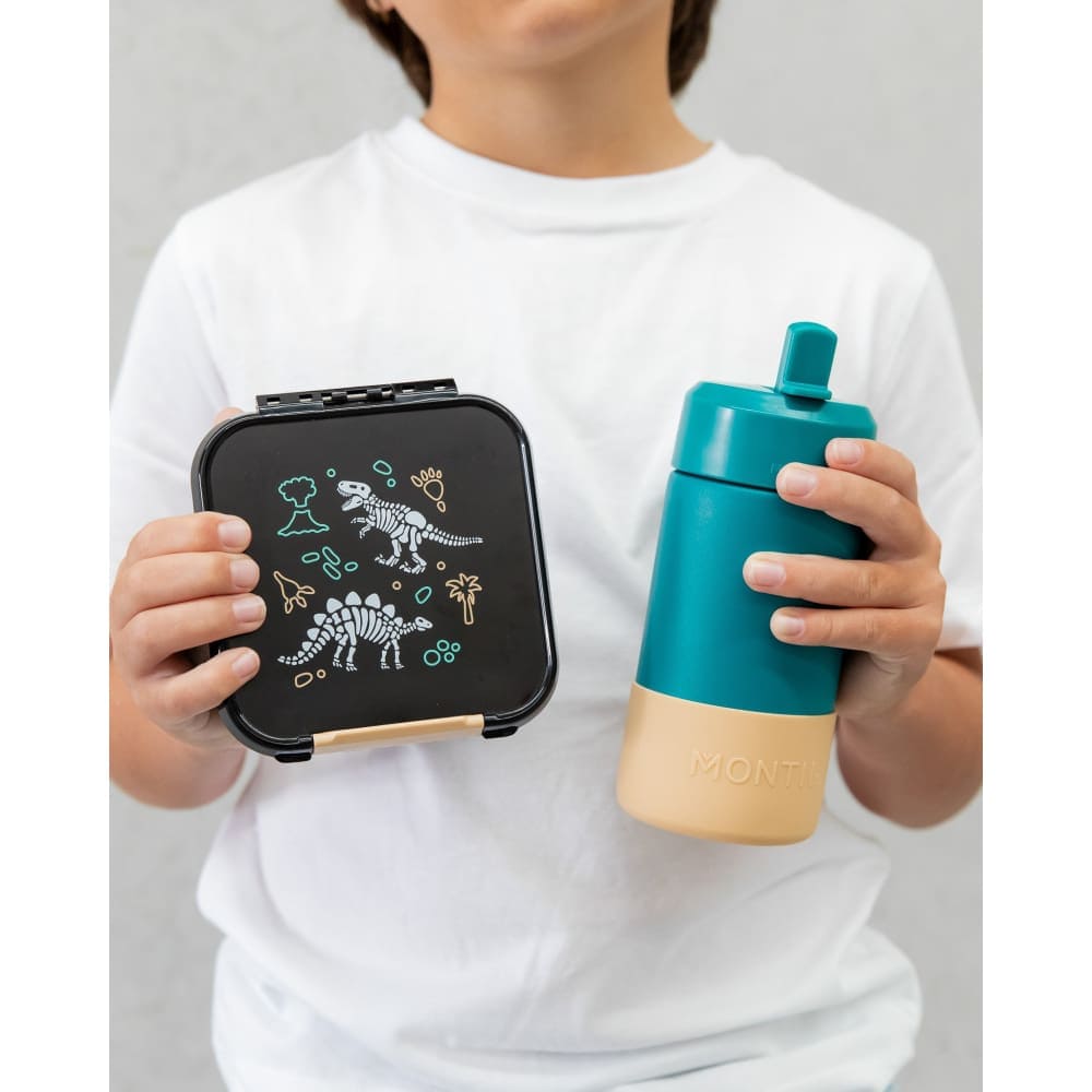 Dinosaur-Themed Leakproof Bento Lunch Box for Kids - 2 Compartment Snack Container | Perfect for School, Picnics & Travel