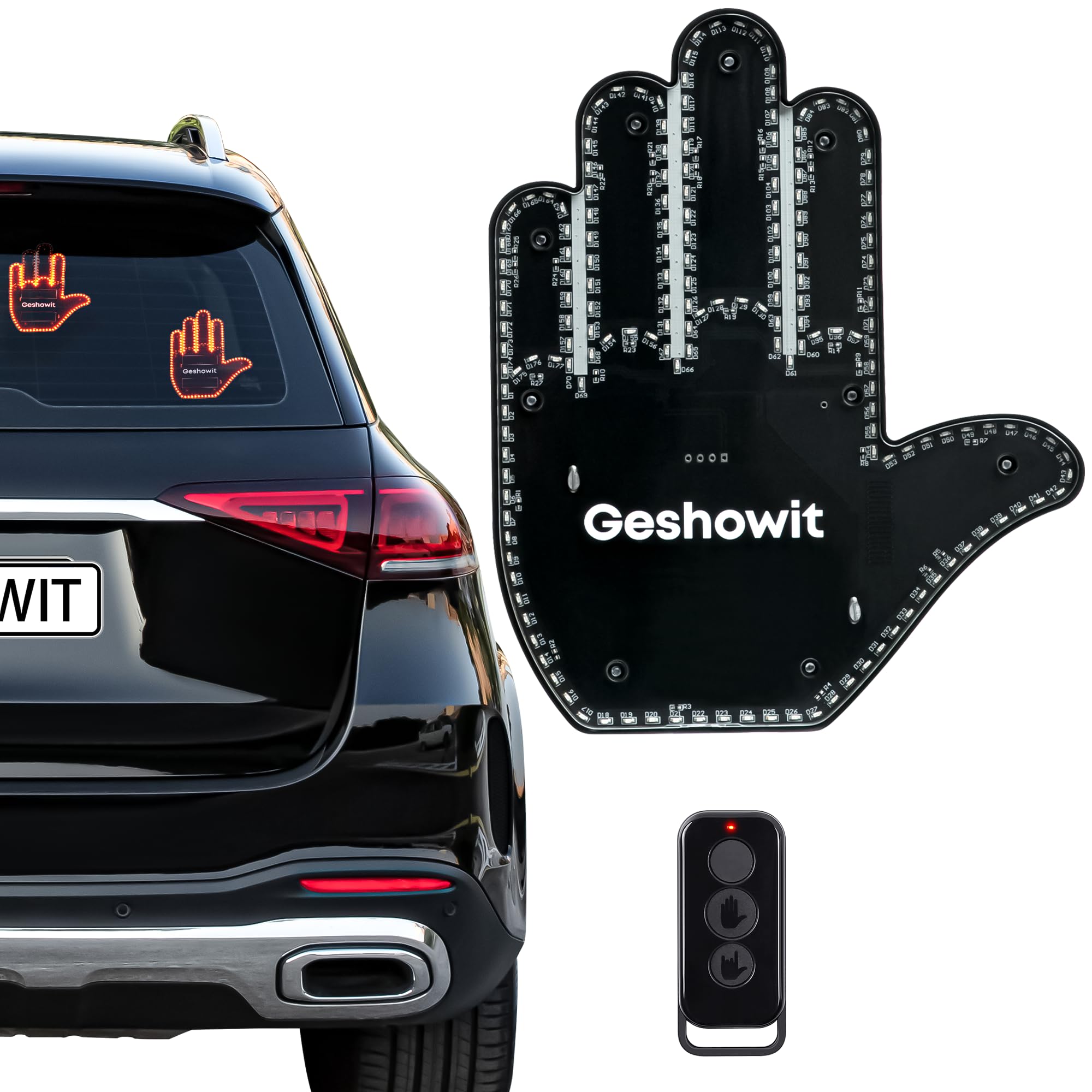 Remote Control Car Accessories for Men & Women - Funny Truck Gadgets with Finger Salute, Love & Wave Gestures - Perfect Road Rage Signs & Unique Gifts for Drivers | Great for Commuting, Road Trips & Prank Gifts