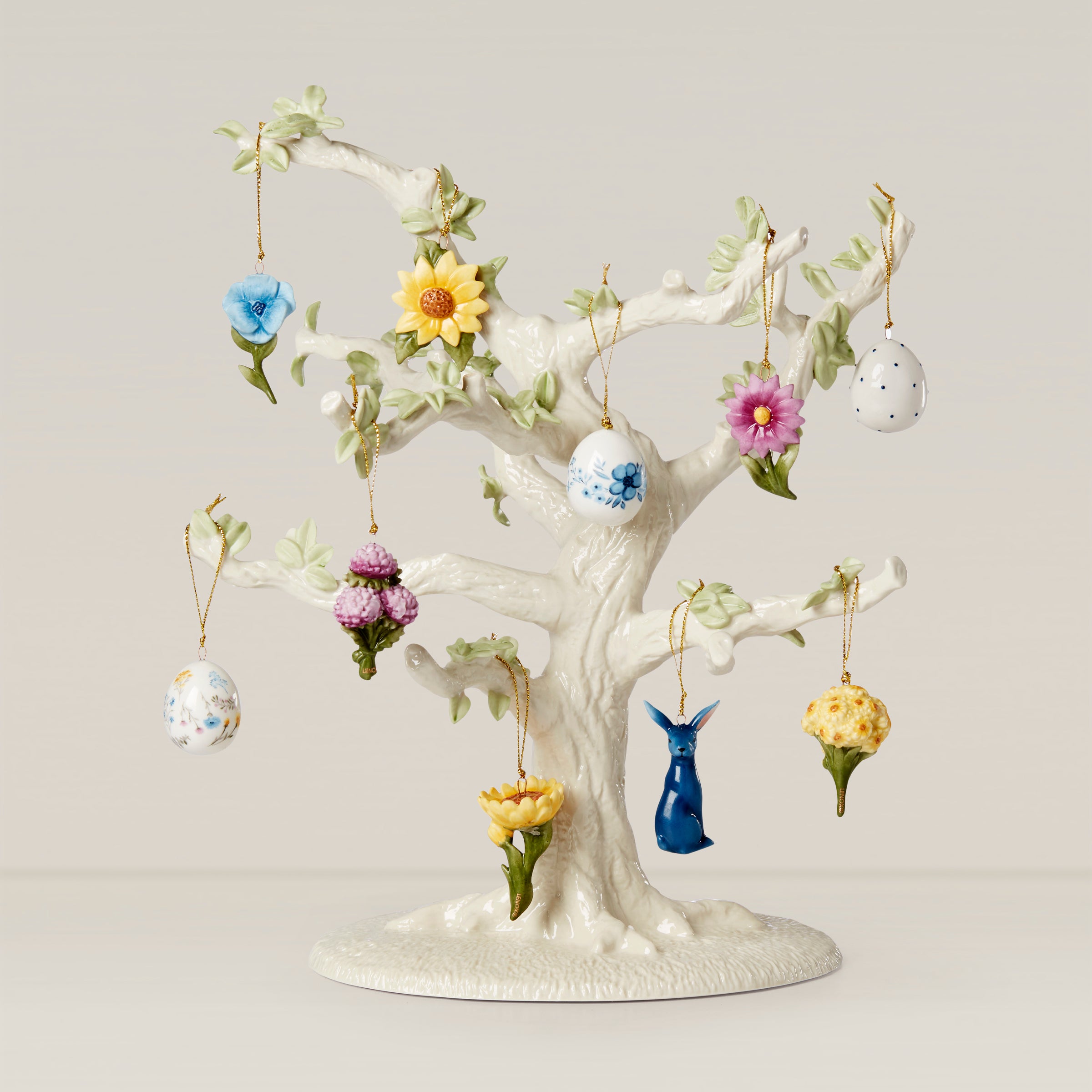 11-Piece Floral Easter Ornament & Tree Set - Spring Home Decor for Easter Tree, Holiday Party, and Festive Table Centerpiece