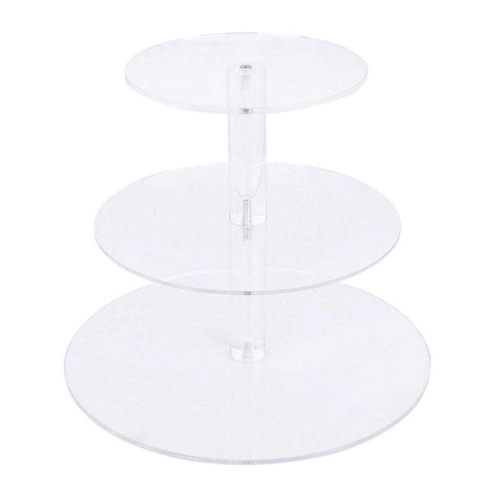 3-Tier Round Cake Stand for Birthday Party - Creative Dessert Display Stand for Cakes, Cupcakes & Pastries - Perfect for Weddings, Baby Showers & Special Events