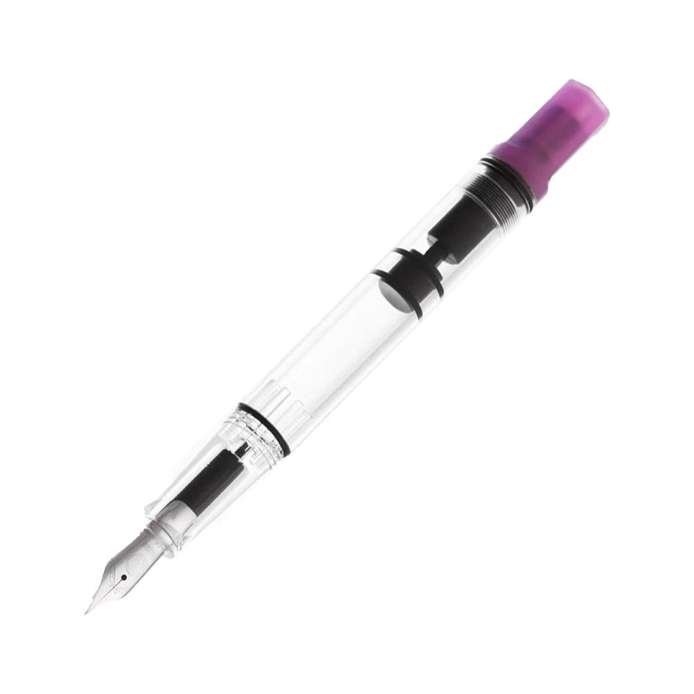 TWSBI Eco Glow Purple Fountain Pen - Smooth Writing, Transparent Barrel, Ideal for Journaling, Note-Taking & Calligraphy