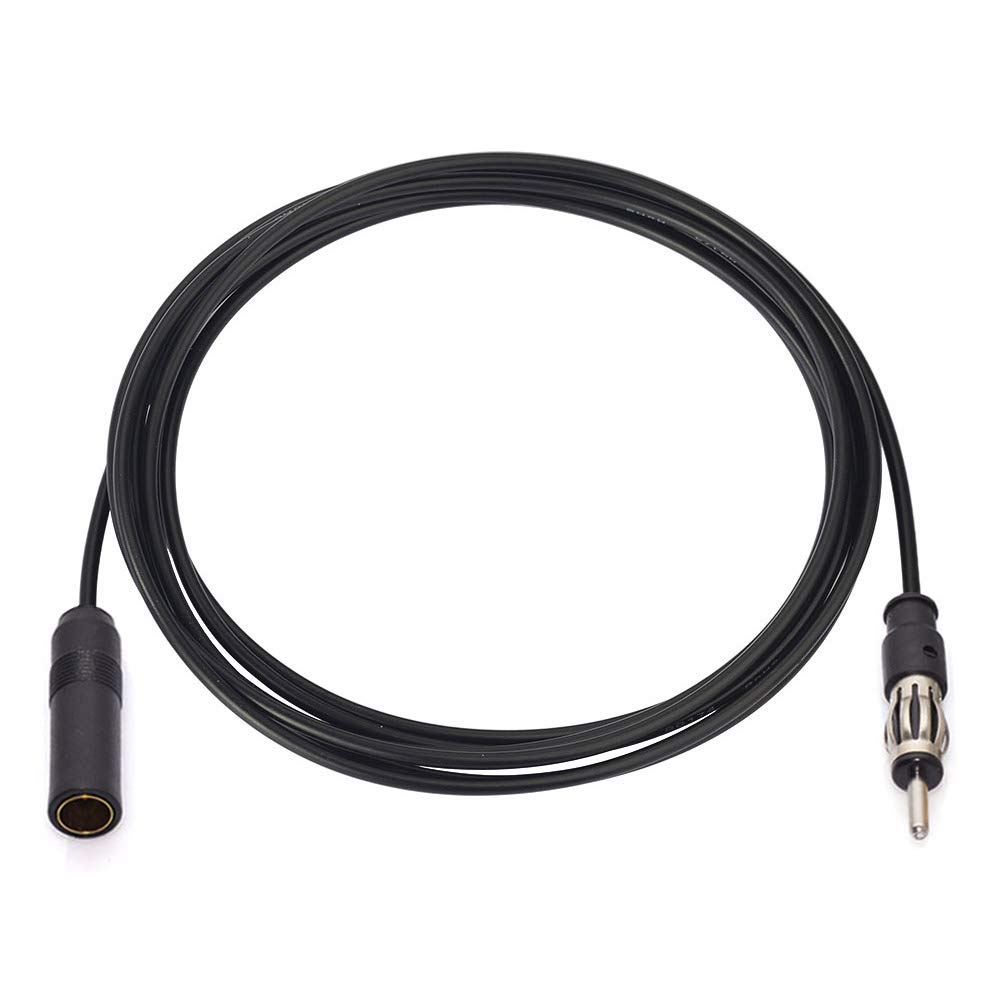 Bingfu 10ft Car Radio Antenna Extension Cable - 3m FM/AM Coaxial Cable with DIN Plug for Vehicle Stereo, Truck Head Unit & CD Media Receiver - Perfect for Improved Radio Signal in Cars & Trucks
