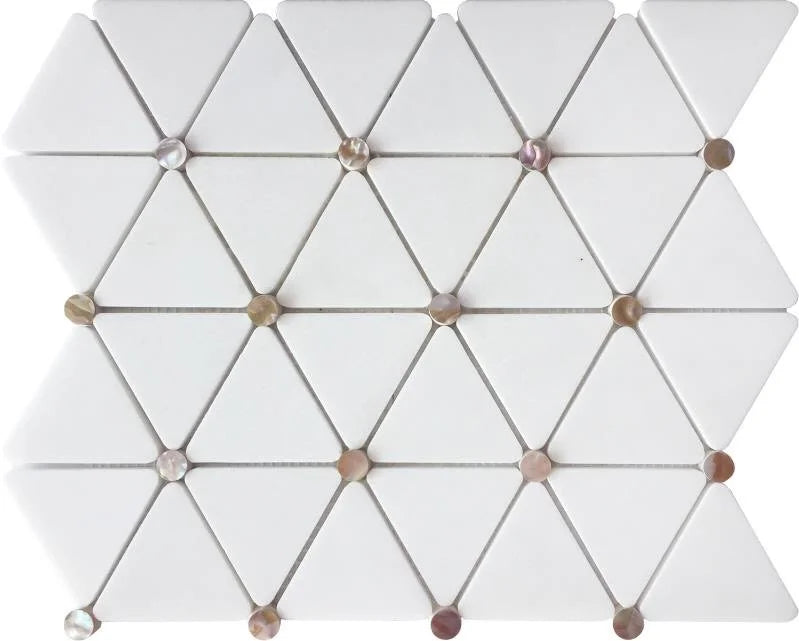 Luminous Pearls Mosaic Tiles - Pearl & Marble Elegance for Bathroom, Kitchen Backsplash & Pool Design | Southsea Pearls Collection