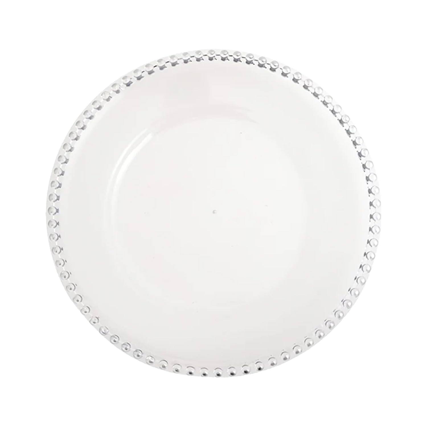 MYEventProducts 8-Pack 13 Inch Clear Glass Charger Plates - Heavy Duty Wedding Reception Plates, Durable Party Supplies for Formal Dinners, Buffets & Special Events (CLEAR)