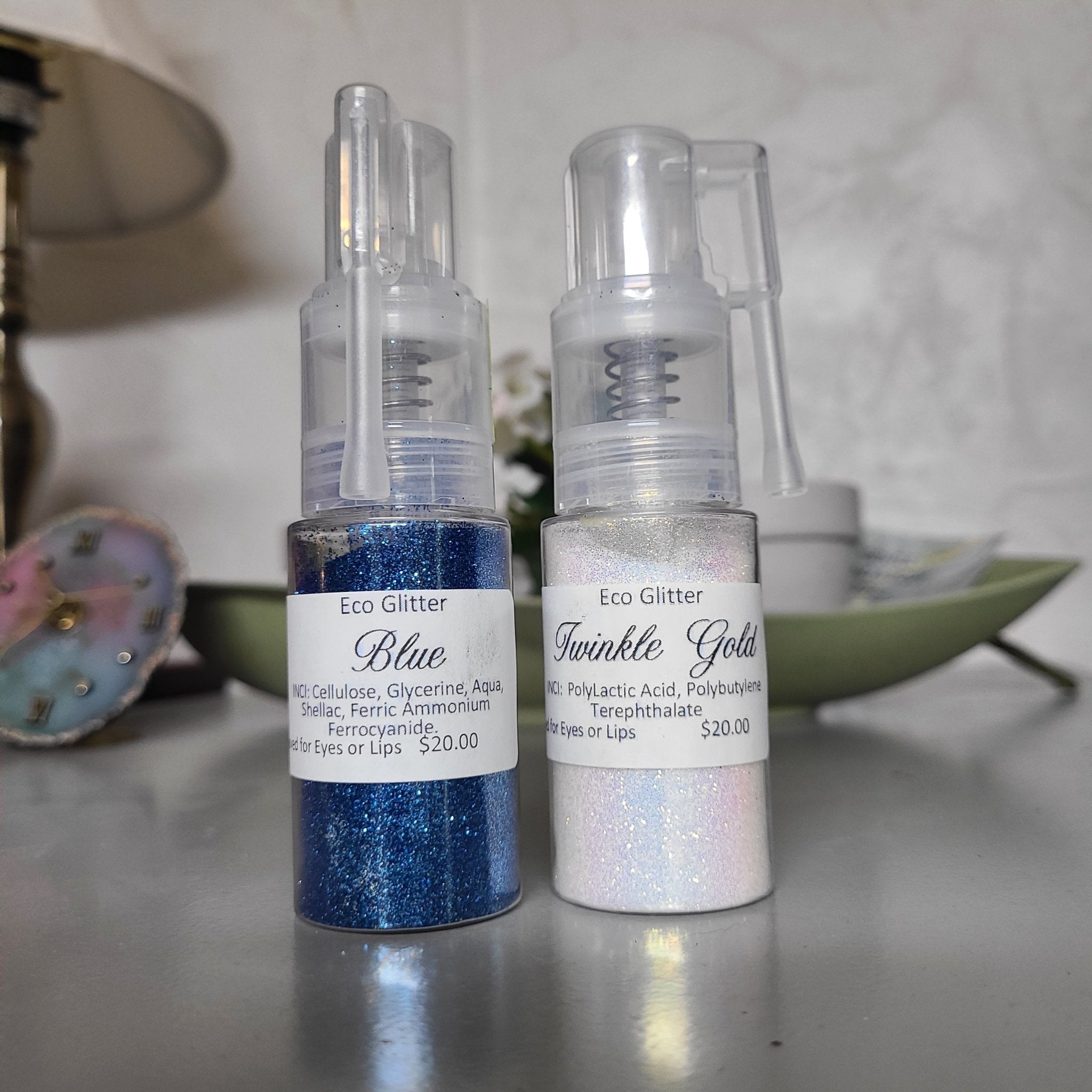 Eco-Friendly Blue Glitter Duster - Biodegradable & Non-Toxic Cleaning Tool for Home, Office, and Craft Projects