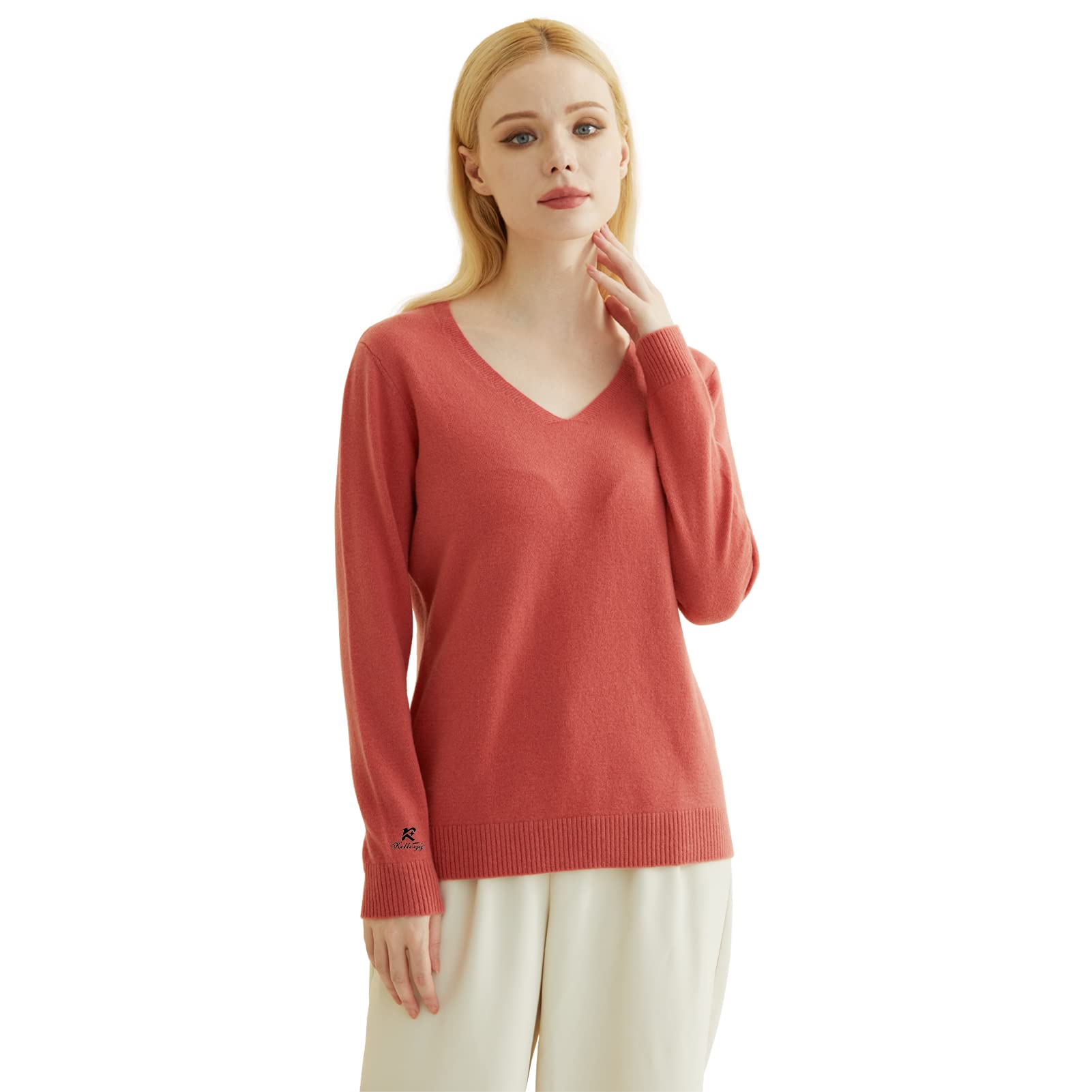 Luxury 100% Pure Cashmere Sweater for Women - Soft Crewneck Long Sleeve Pullover | Perfect for Office, Travel & Winter Outfits