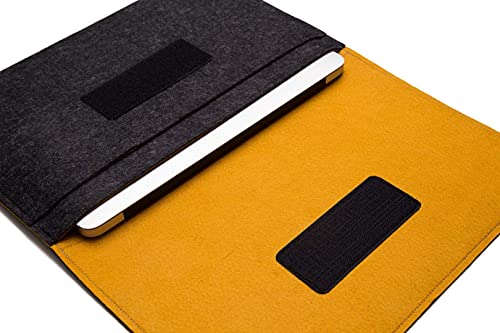 Handmade Vegan Leather Sleeve for MacBook Pro/Air 13 14 15 16 Inch - Protective Laptop Case with Accessories Pocket | Perfect for Travel, Work & School