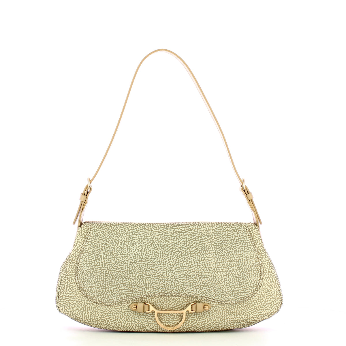 Borbonese Capri Sabbia Shoulder Bag for Women - Premium Leather Crossbody Purse - Fashionable Handbag for Everyday Use, Work & Travel