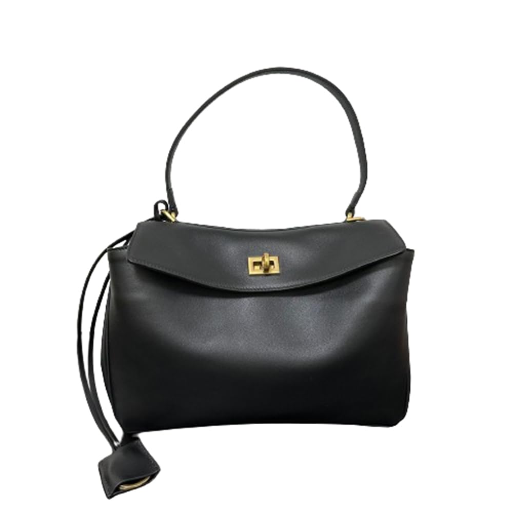 2024 New Women's Genuine Leather Black Tote Bag - Large Capacity 2-in-1 Shoulder & Crossbody Handbag for Work, Travel & Everyday Use