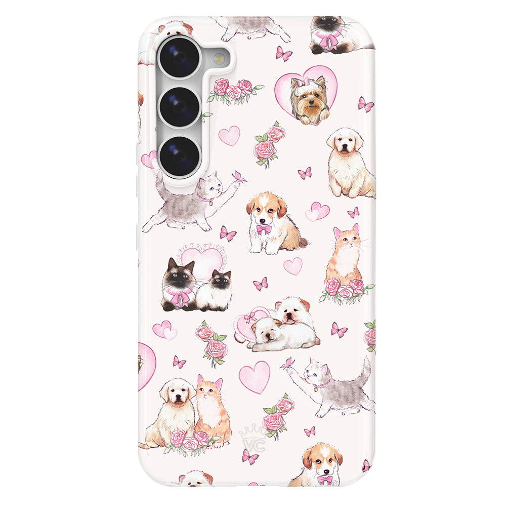 Cute Puppy & Kitten Samsung Phone Case - Protective & Durable Cover for Samsung Galaxy [Model] - Perfect Gift for Pet Lovers & Animal Enthusiasts - Ideal for Everyday Use, Travel, and Work