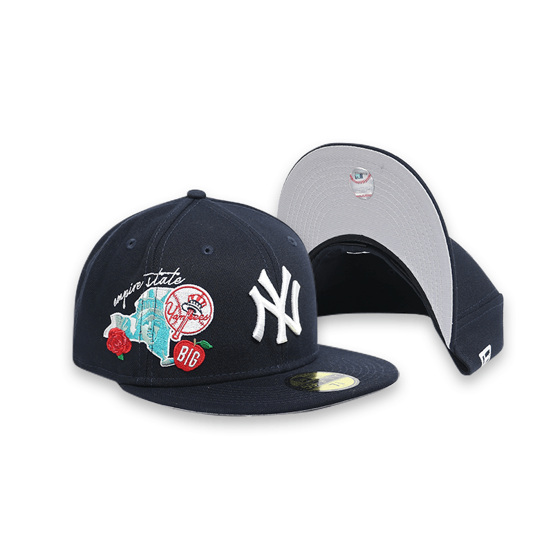 New York Yankees Navy 59FIFTY Fitted Baseball Cap for Men - Official MLB Team Logo Hat for Sports Fans & Streetwear Fashion