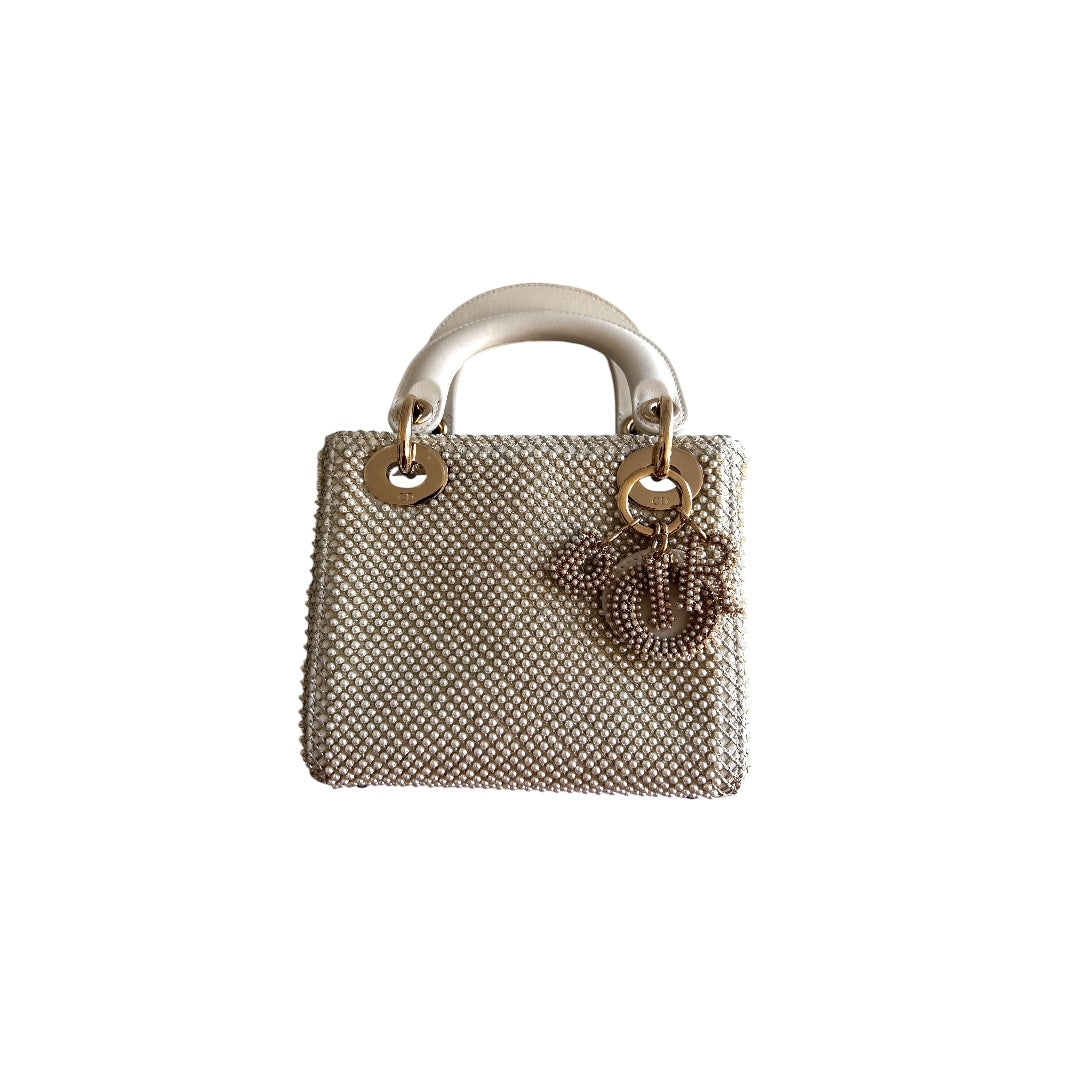 Dior Pearl Mini Lady Dior Bag - Luxury Designer Handbag for Women, Evening Parties & Special Occasions