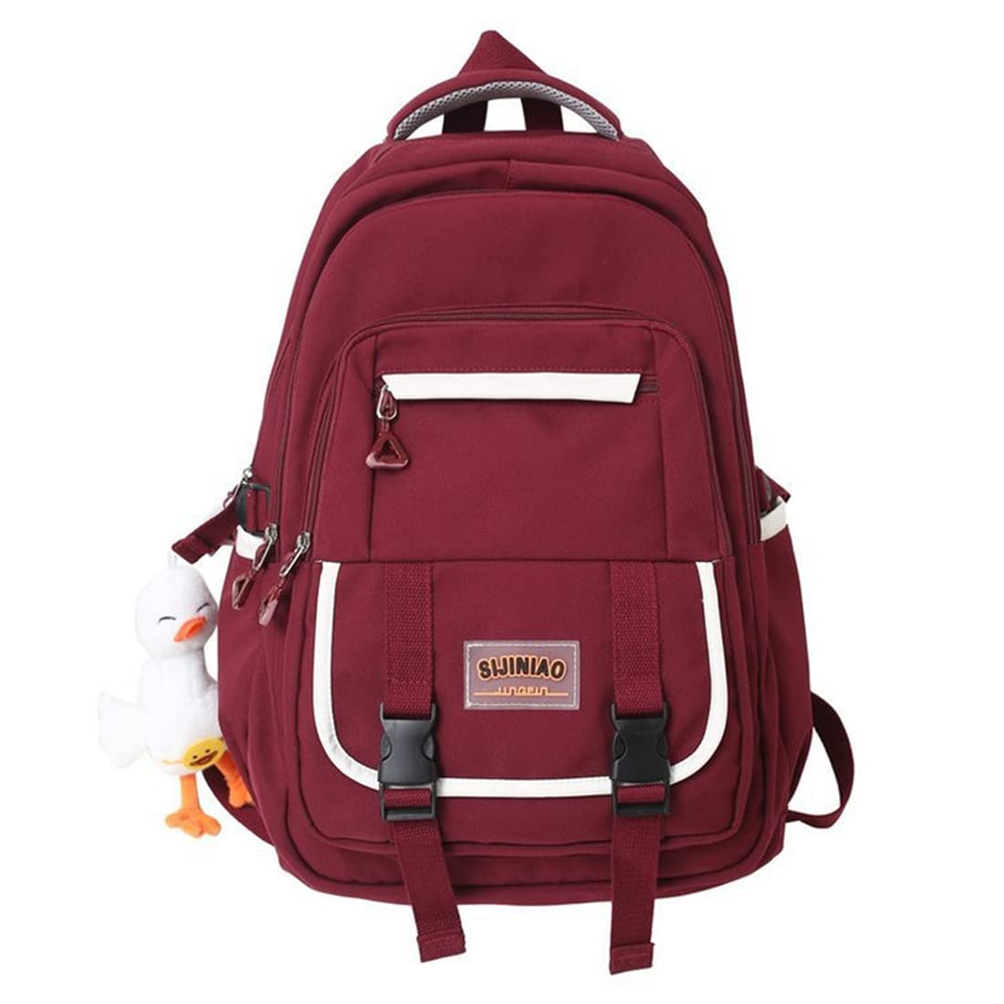 Cute Kawaii Backpack for School & Laptop - Large Capacity Waterproof (Red) | Perfect for College & Travel