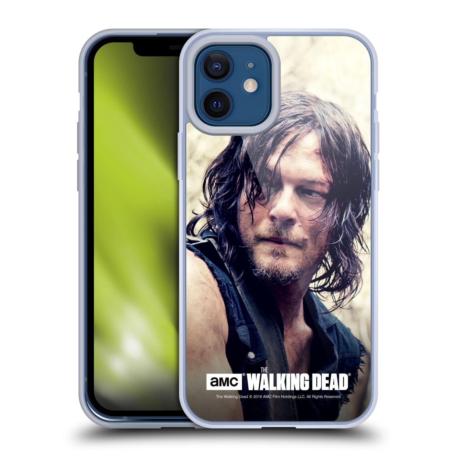Officially Licensed AMC The Walking Dead Daryl Dixon Soft Gel Case for Apple iPhone 12 & iPhone 12 Pro - Durable Protection with Unique Character Design - Perfect for Fans, Collectors and Everyday Use