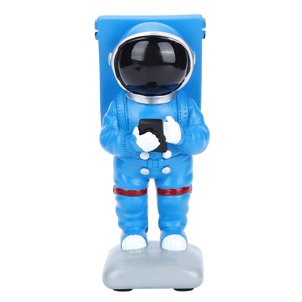 **Durable Resin Astronaut Phone Stand Holder - Blue (9008) - Perfect Gift for Desk, Office, Travel & Home Decor**