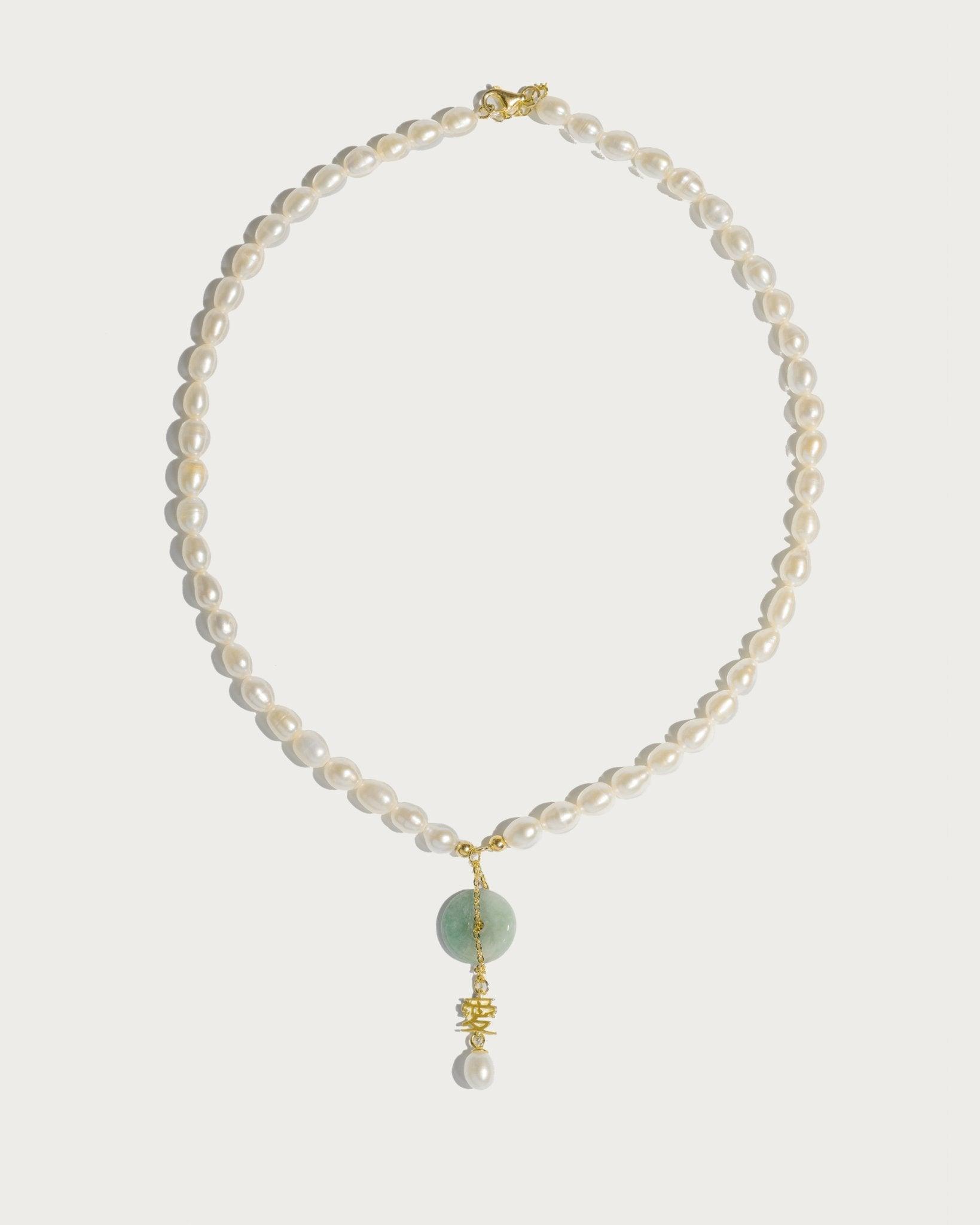 Elegant Jade Pearl Necklace for Women - Handcrafted Natural Gemstone Jewelry - Perfect for Weddings, Parties & Gifting