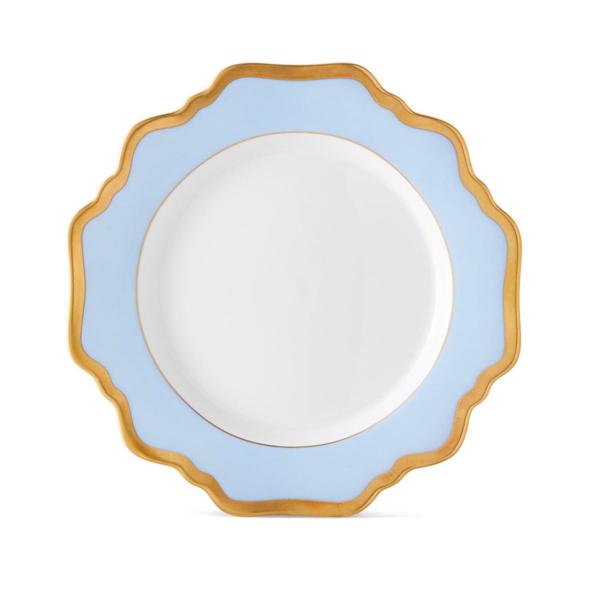 Anna's Palette Sky Blue Salad Plate - Elegant Porcelain Dinnerware for Salads, Desserts & Appetizers - Perfect for Parties, Weddings & Everyday Dining