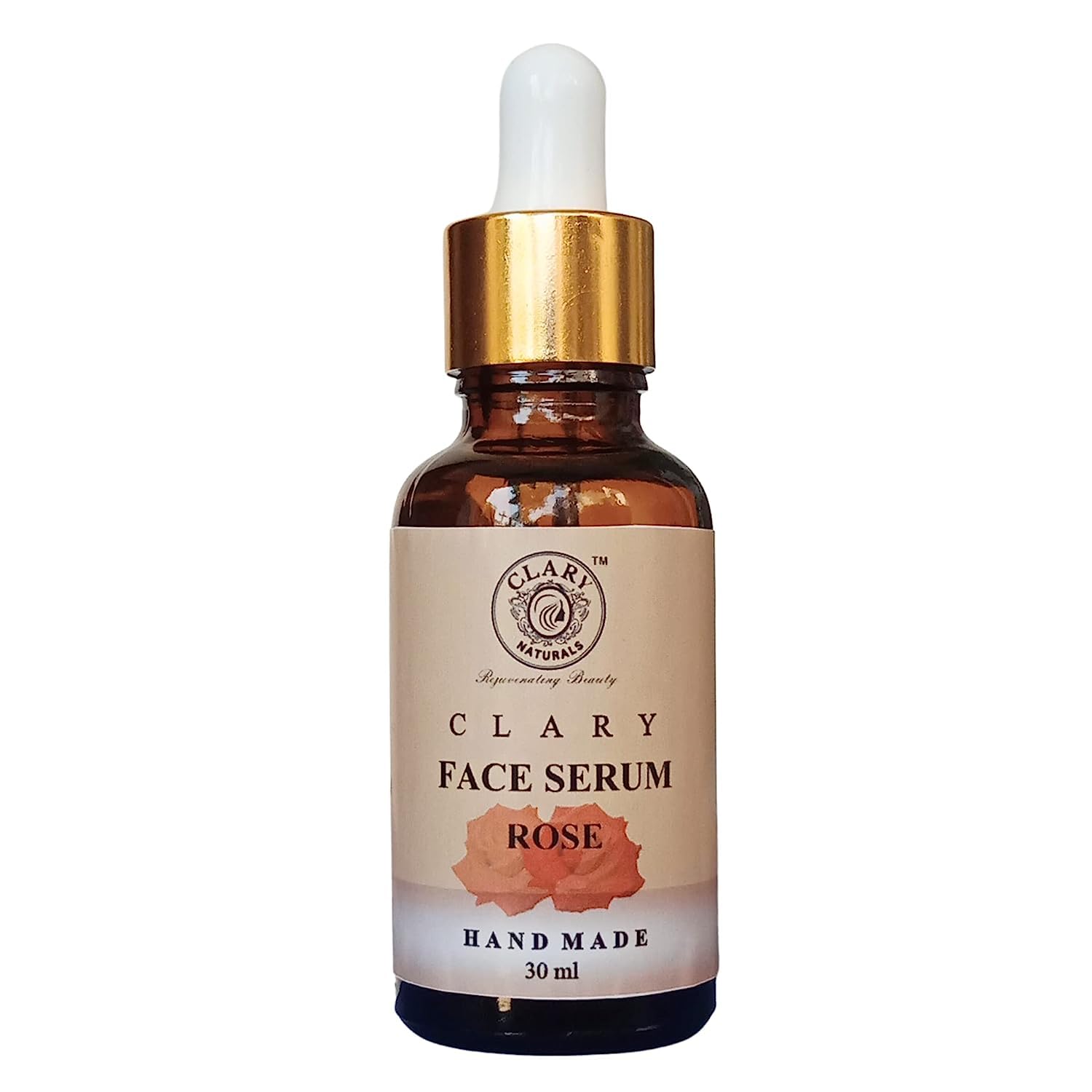 Clary Naturals Rose Face Serum with Rose Essential Oil & Jojoba Oil - Vitamin E for Skin Repair, Blemish Reduction, Toning & Brightening | Paraben-Free, Vegan | 30ml for Women & Men | Perfect for Daily Skincare Routine & Nighttime Hydration