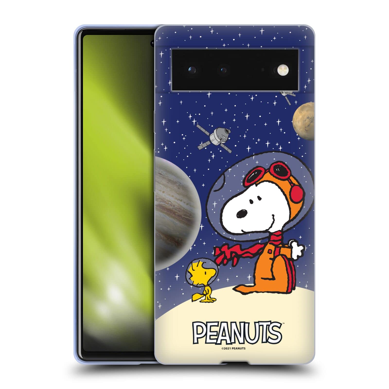 Peanuts Apollo 10 Soft Gel Case for Google Pixel 6 - Officially Licensed Phone Cover for Space Fans