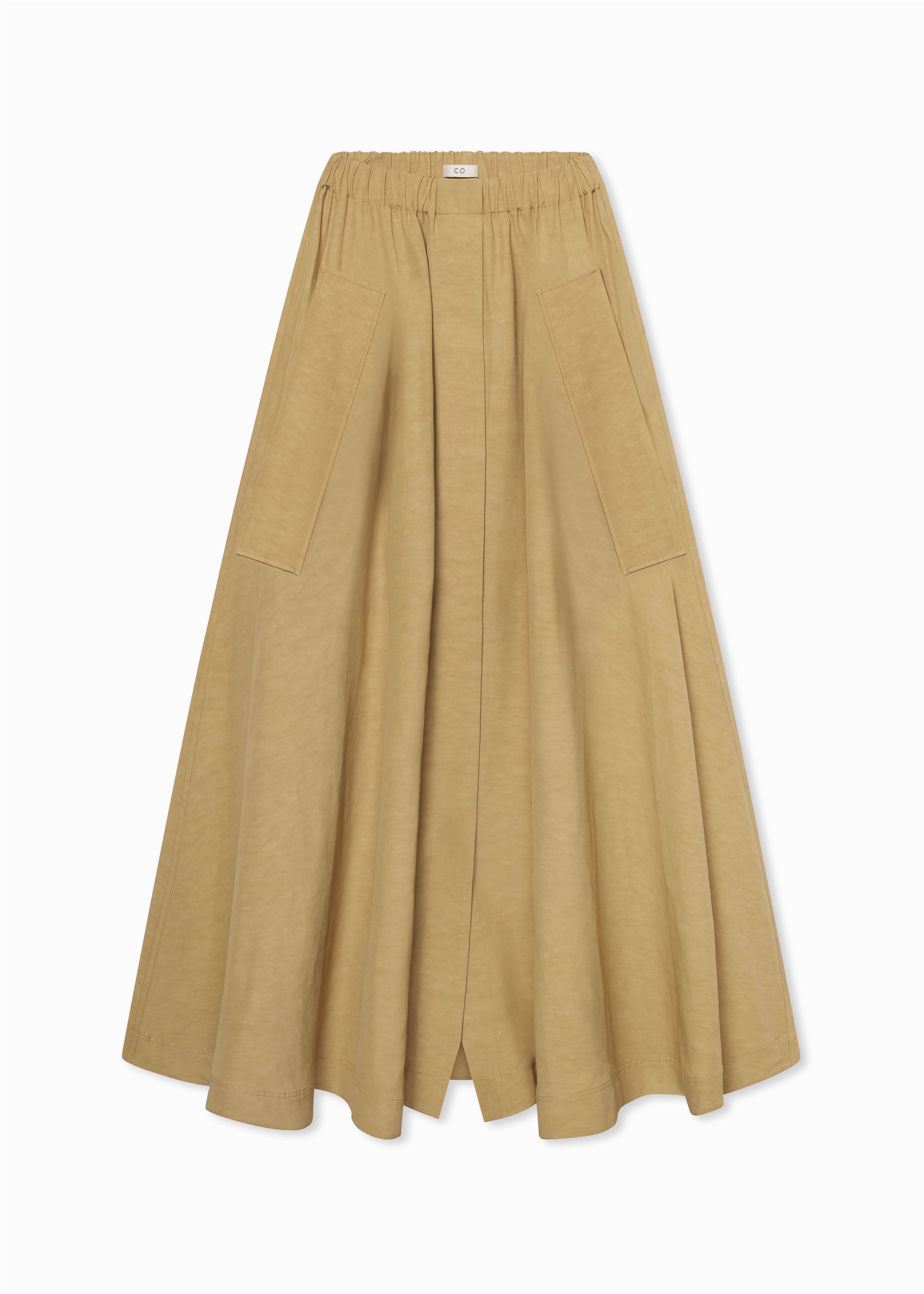 Breathable Viscose Linen Parachute Skirt in Camel - Perfect for Summer Outfits, Beach Vacations & Boho Fashion