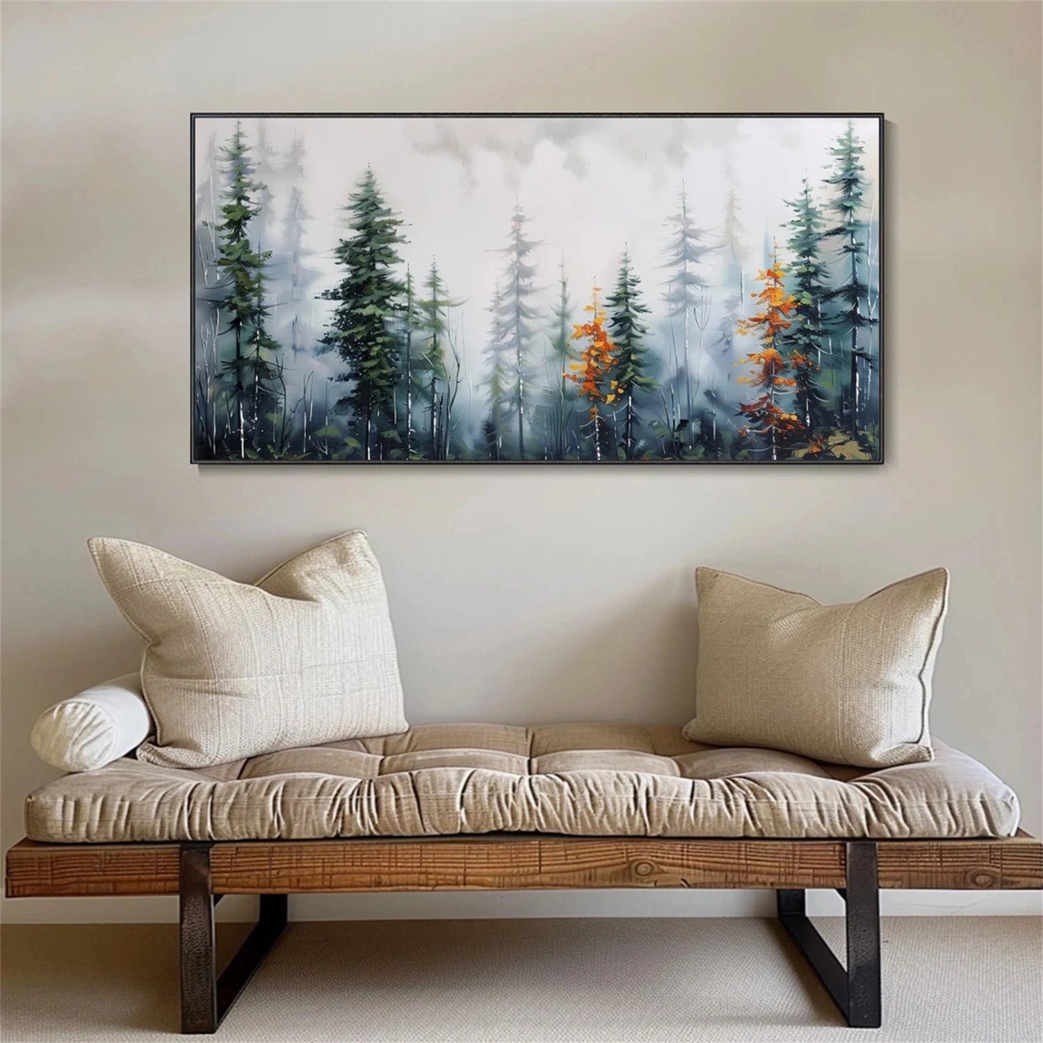 Flower and Tree Painting #FT102 - Handmade Canvas Wall Art for Home Decor, Office, Living Room & Bedroom