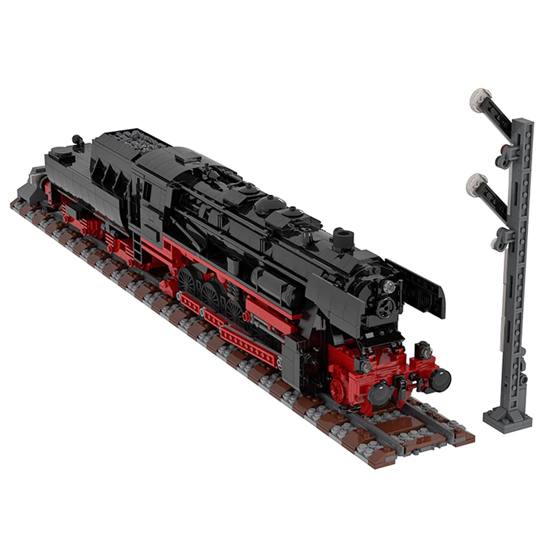 PeleusTech 2541Pcs MOC-25554 Steam Train Retro Locomotive Building Blocks Model - Compatible with Lego - Perfect for Train Enthusiasts & Collectors - Great for DIY Projects, Birthday Gifts & Home Decoration