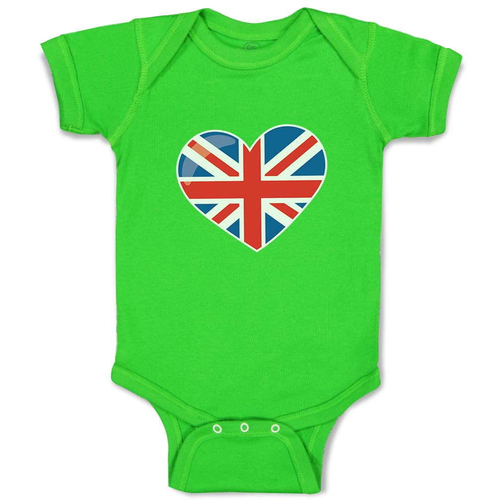 Custom Baby Bodysuit for Boys & Girls - British Flag London Doll Cotton Onesie - Perfect for Newborns, Photo Shoots & Special Occasions