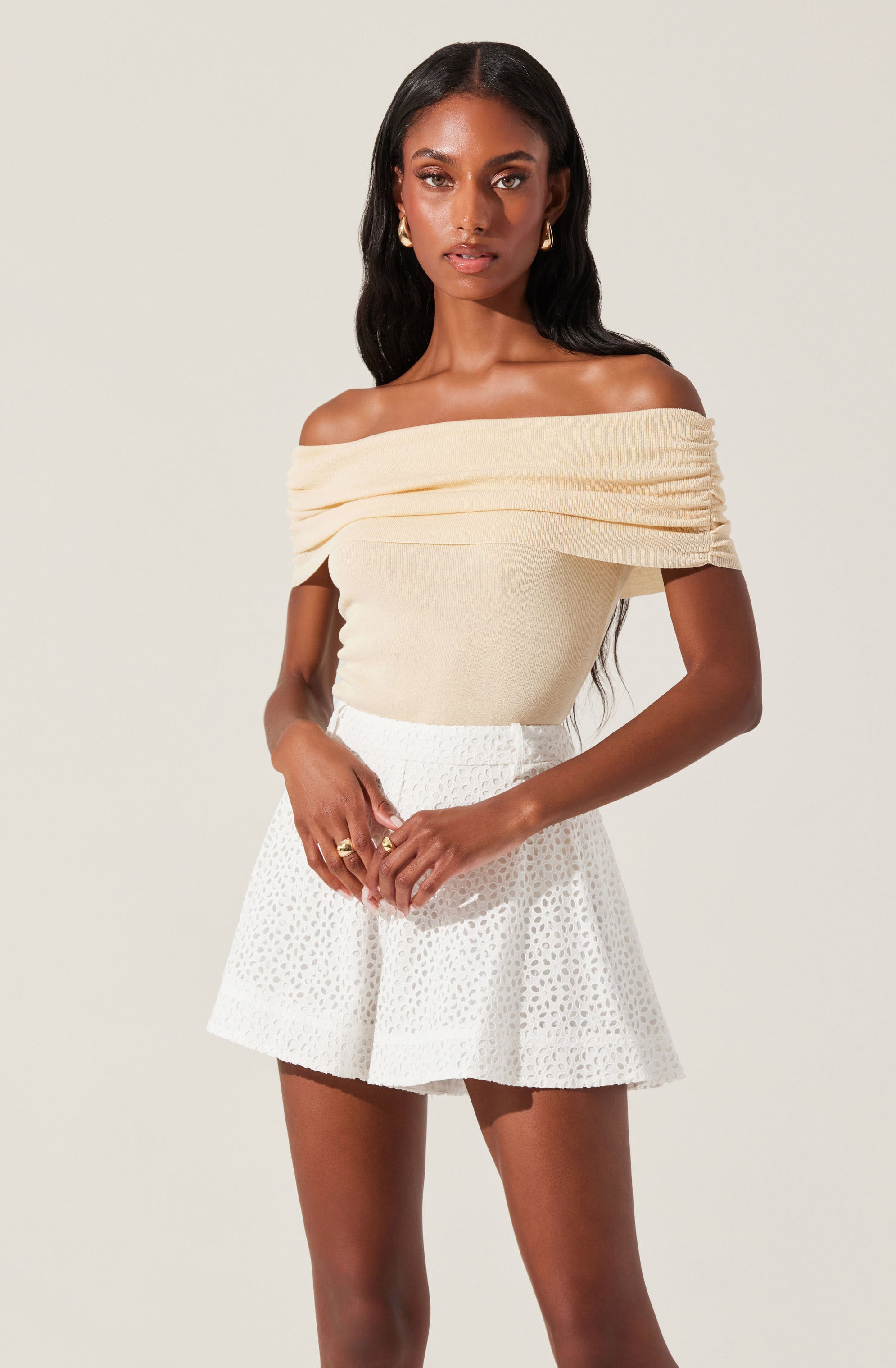 Kylin Off Shoulder Sweater Top for Women - Soft Knit Pullover Chic Casual Wear for Date Night & Fall Outfits