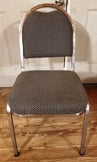 Used Stacking Chairs with Comfortable Fabric Seat & Back - NRE #008702 - Perfect for Events, Meetings & Temporary Seating