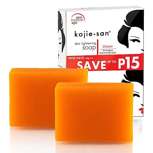 Kojic Acid Soap with Coconut Oil & Orange Fragrance - 2 Pack (65g Each) for Skin Brightening, Dark Spot Reduction & Gentle Exfoliation - Perfect for Daily Face & Body Care