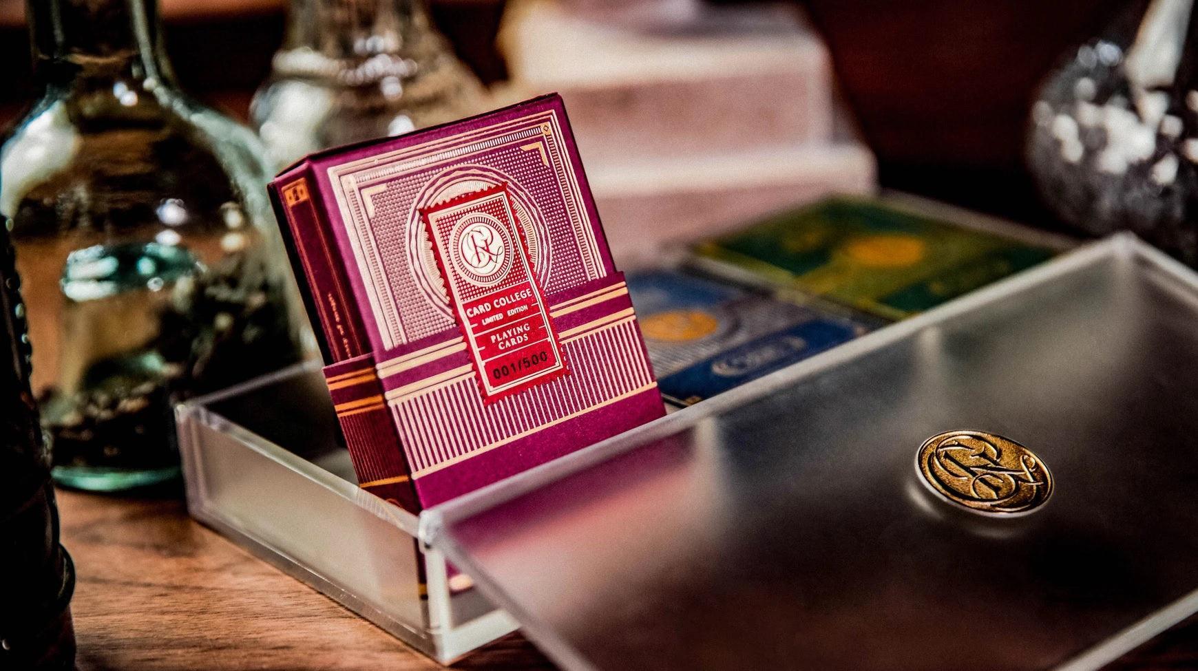 Card College Luxury Acrylic Box Set - Premium Playing Card Storage & Display Case for Collectors, Magicians & Card Enthusiasts - Perfect for Home, Office or Magic Shows