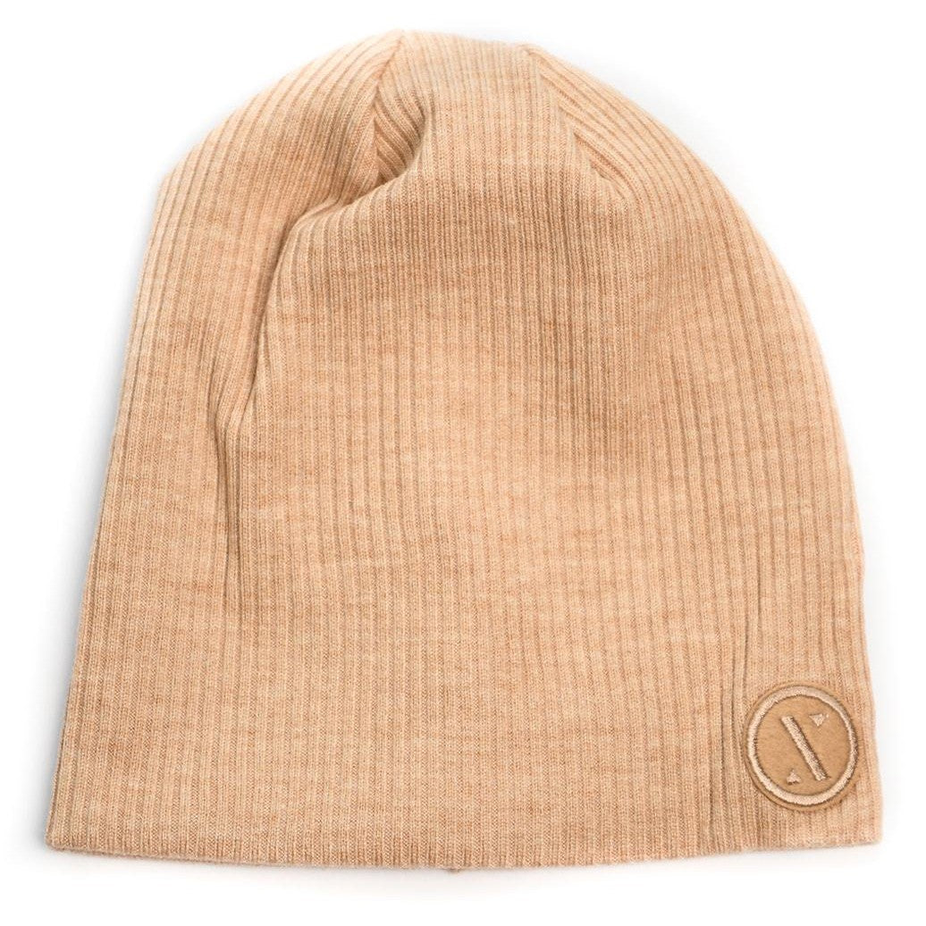 Nicsessories Sand Logo Sweater Beanie - Warm Knit Hat for Men & Women - Perfect for Winter, Skiing, and Outdoor Activities