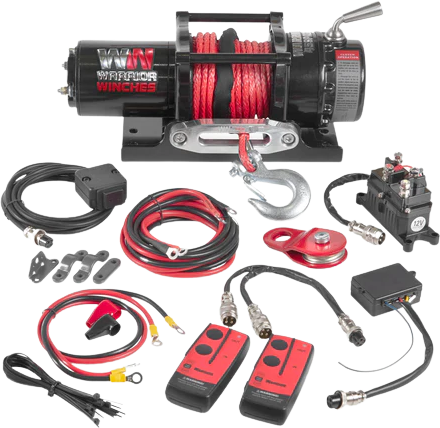 DK2 C4500N SR 4500 lbs Capacity Synthetic Rope Winch - Warrior Ninja Series Off-Road Recovery Winch for Jeep, Truck & ATV | Heavy Duty 4x4 Winching & Towing Solution