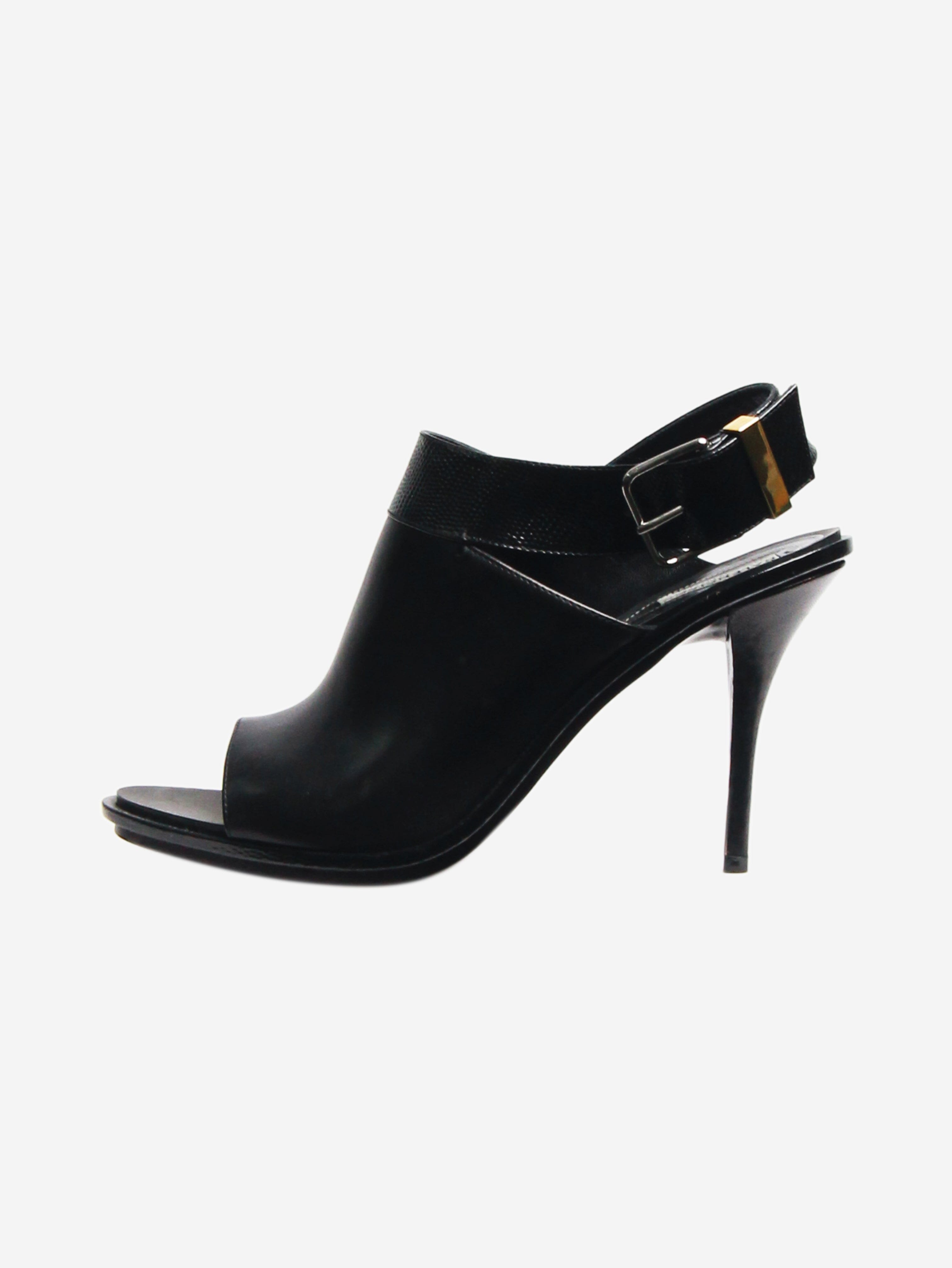 Elegant Black Slingback Sandal Heels for Women - Size EU 41 (UK 8) - Perfect for Weddings, Parties & Summer Outfits