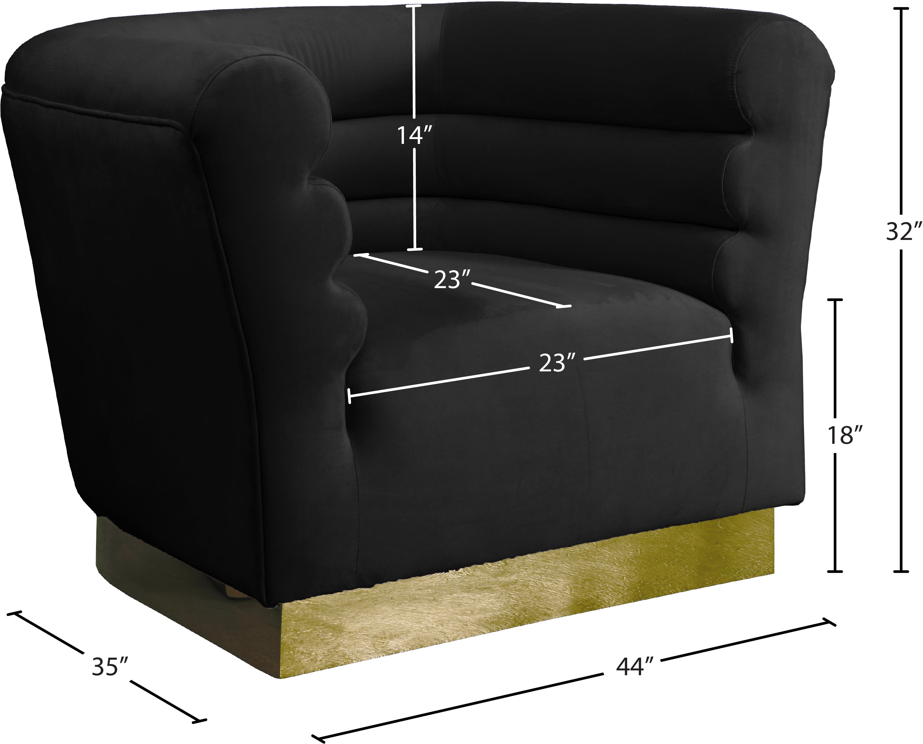 Bellini Velvet Chair - Modern Accent Armchair for Living Room, Bedroom & Office - Plush Upholstered Lounge Chair with Sturdy Metal Legs - Perfect for Home Decor, Reading Nook or Cozy Corner