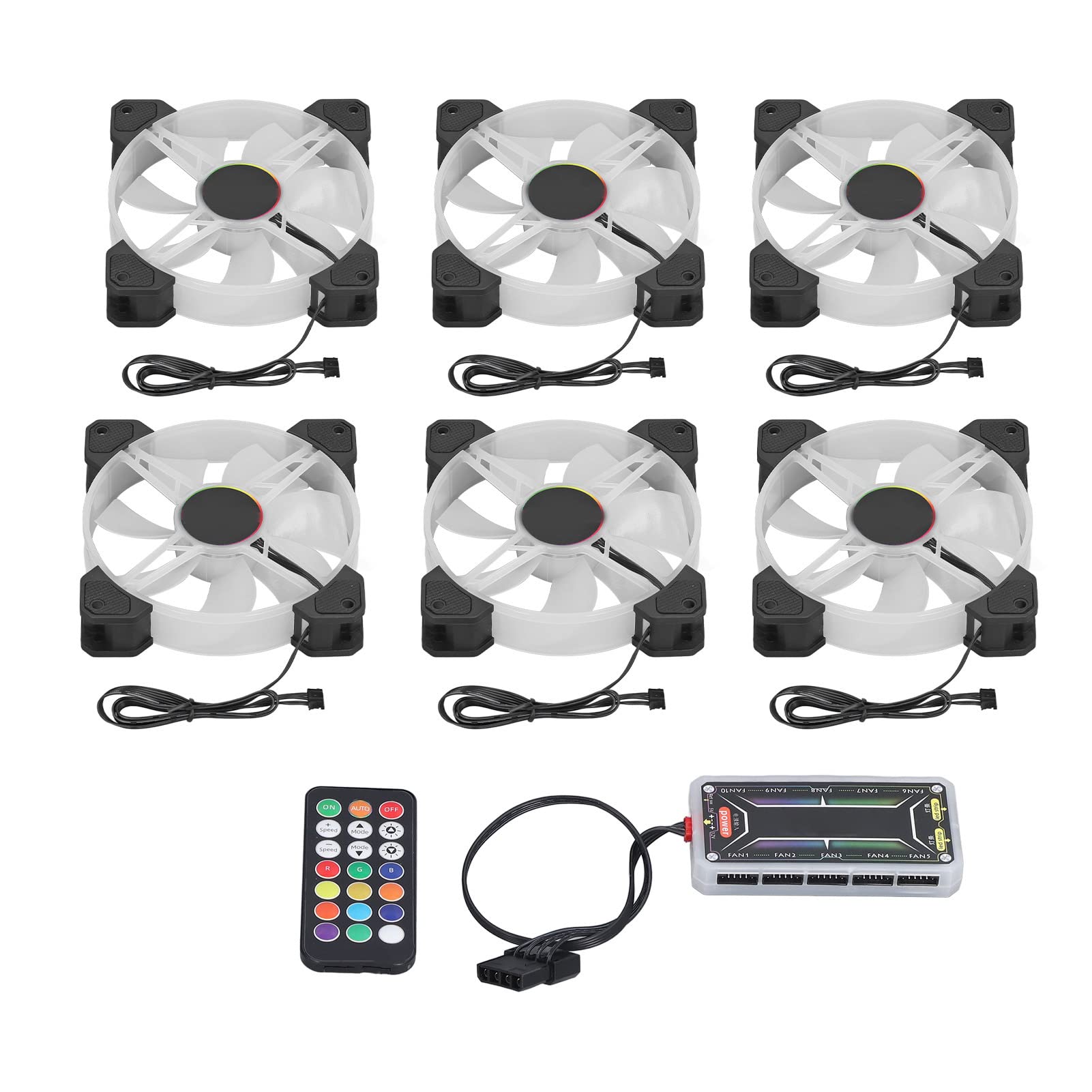 Ultra Quiet PC Case Fan with Excellent Bearing Technology & Remote Hub - Computer Chassis Cooling Fan for Gaming PC, Workstation, and Home Office Setup
