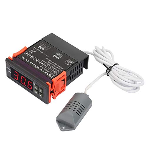 Digital Humidity Controller 1%-99% RH with HM-40 Sensor - Precise Air Humidity Monitor for Home, Greenhouse & Grow Tent Climate Control