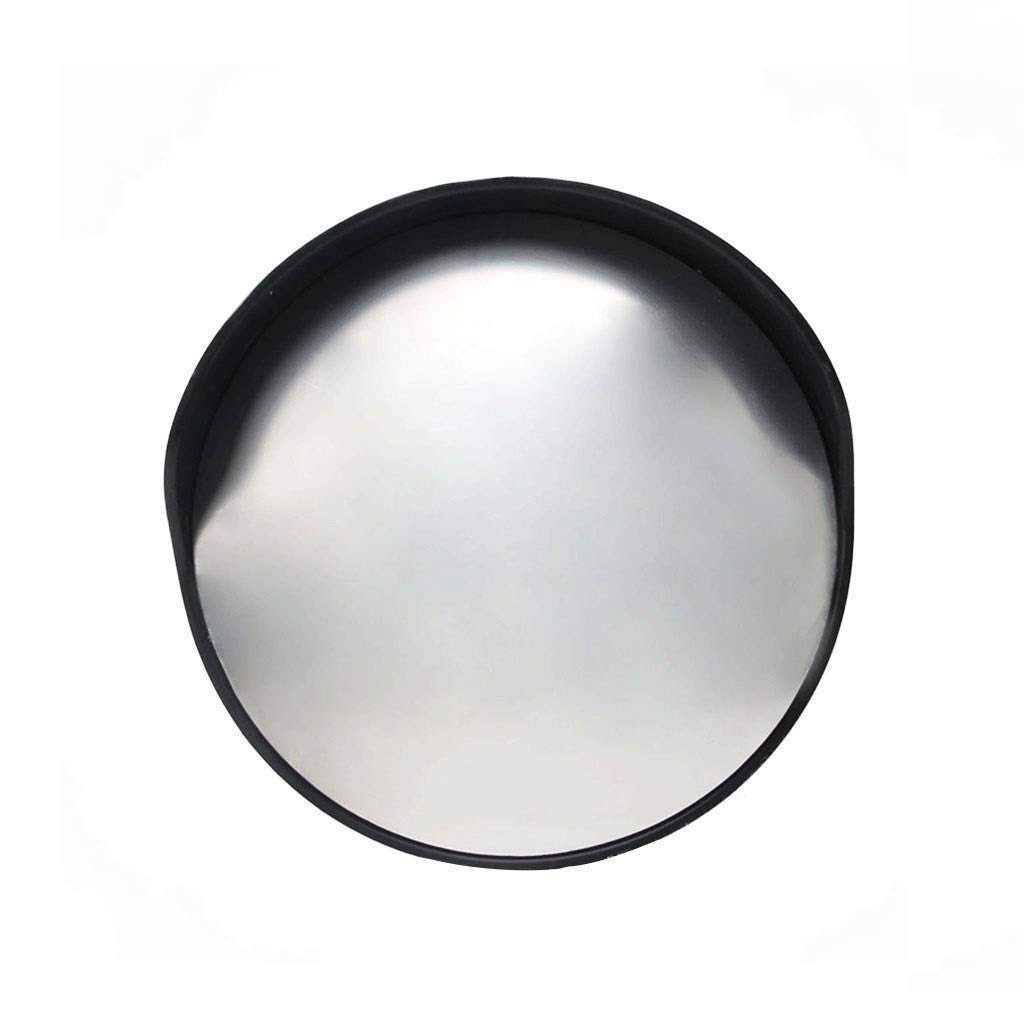 45cm Black Convex Security Mirror - Wide Angle Round Plastic Anti-Theft Mirror for Store Surveillance, Blind Spot Detection & Parking Lot Safety (30-60cm Adjustable)