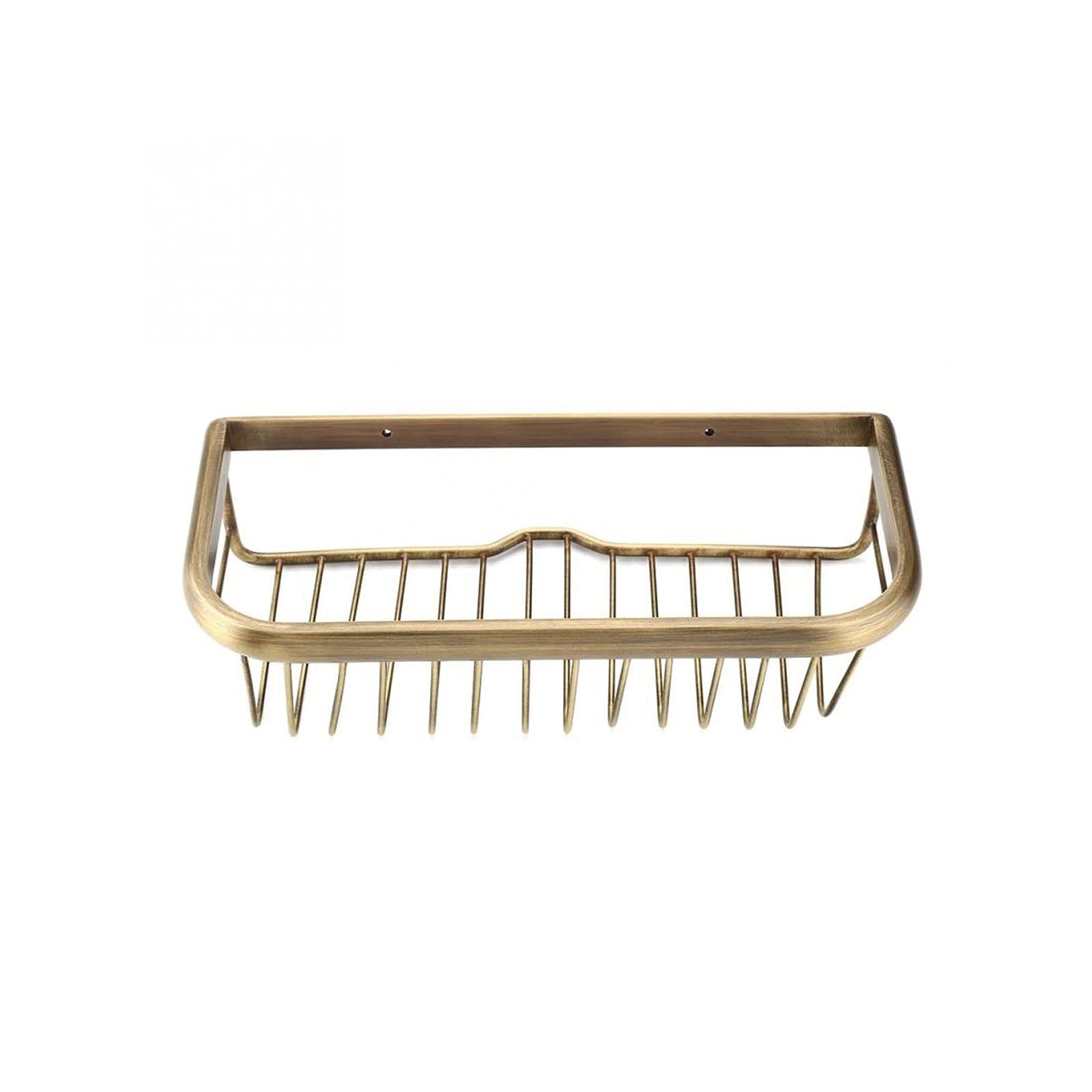 DIWANG 30cm Rustproof Solid Copper Bathroom Shelf - Wall Mount Shower Basket for Bath Soap & Shampoo Storage | Hanging Organizer for Bathroom, Kitchen & Laundry Room Organization
