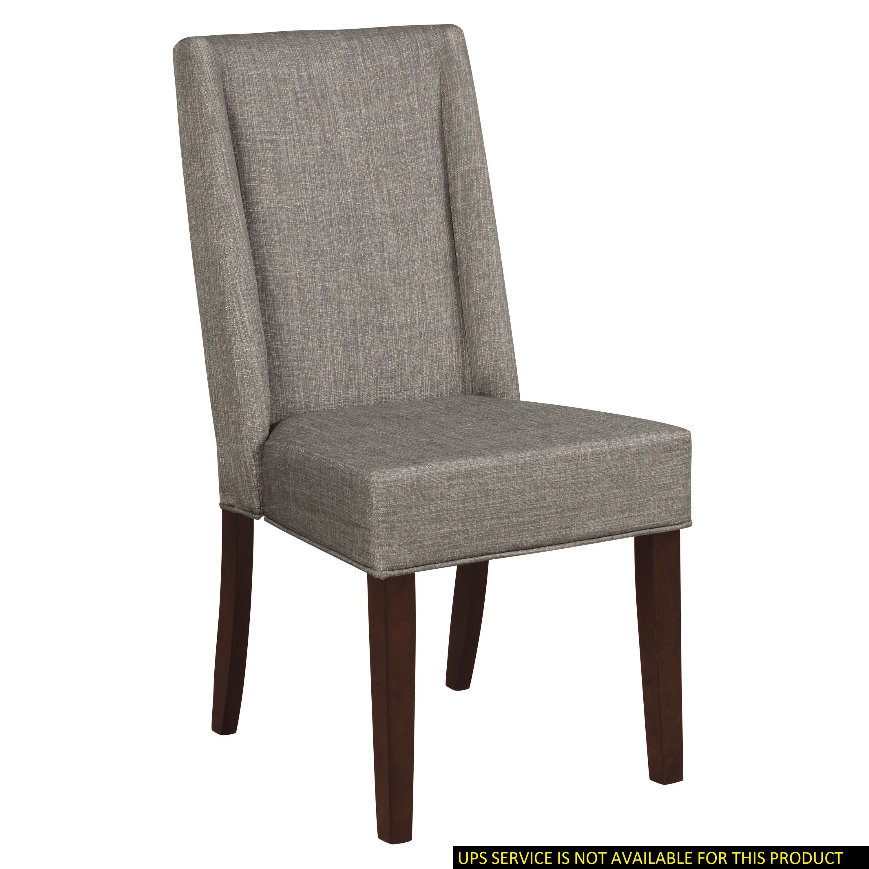 Modern Dark Brown Fabric Upholstered Dining Chairs Set of 2 - Contemporary Design Dining Room Furniture for Home, Restaurant & Office Use