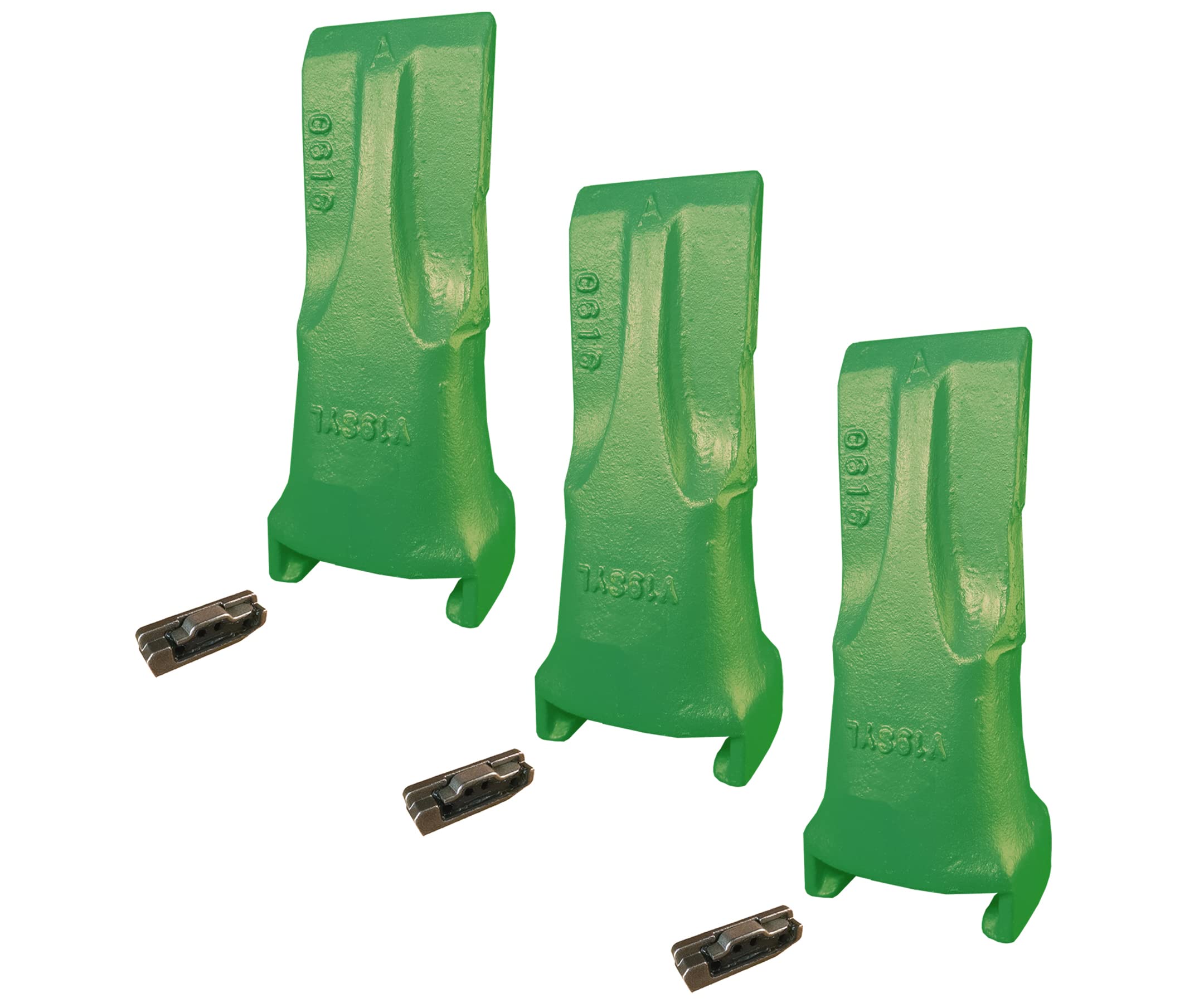 ESCO Style Super V Excavator Bucket Teeth & Pins - V19SYL (3-Pack) for Excavators and Wheel Loaders - Perfect for Digging, Trenching, and Heavy-Duty Construction Work